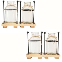 gjenstander Dekorative vaser flaske vase glass på sokkel 12×12×20cm 4stk