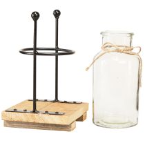 gjenstander Dekorative vaser flaske vase glass på sokkel 12×12×20cm 4stk