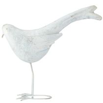 gjenstander Dekorativ fugl Metall Dekorativ figur Vintage hvitt gull 35x32,5cm