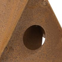gjenstander Dekorativt hengende fuglehus, rustfarget fuglehusdekorasjon, 17,5 cm