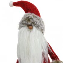 gjenstander Pynt julenisse stående Pynt figur julenisse Rød H41cm