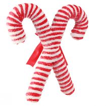 gjenstander Dekorative candy canes for oppheng av juletrepynt rød og hvit 28cm
