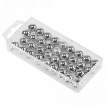 gjenstander Dekorperler sølv metallic 14mm 35 stk