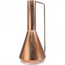 gjenstander Elegant gulvvase, vintage-stil, orientalsk, dekorativ mugge i kobberfarget metall, Ø26 cm H58 cm