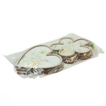 gjenstander Dekorativt anheng treblomst hjertemotiv blomster 12cm 6 stk