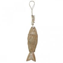gjenstander Deco fisk, trefisk Deco, fiskeanheng tre 21cm