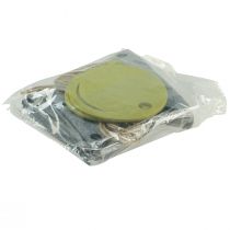 gjenstander Dekorativ bursdagsvimpelkjedekrans laget av grågrønn filt 300cm