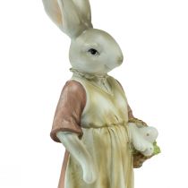 gjenstander Dekorativ kanin kanin kvinne kurv påskeegg dekorativ figur påske H37cm
