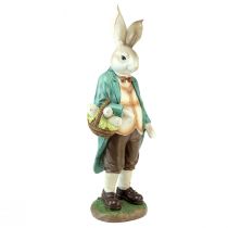 gjenstander Dekorativ kanin kanin mann kurv påskeegg dekorativ figur H39cm