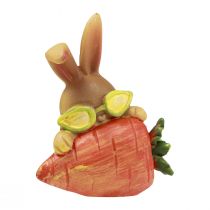 gjenstander Dekorativ kanin med gulrot Påskehare dekorative figurer H5,5cm 6stk
