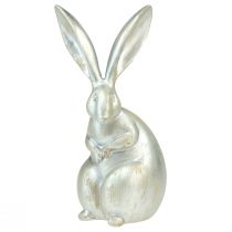 gjenstander Dekorative kaniner sølv dekorative figurer påske 17,5x20,5cm 3stk