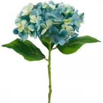 Dekorativ hortensia blå kunstblomst Kunstig hageblomst H35cm