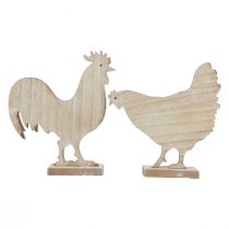 gjenstander Dekorativ kyllingborddekor påsketredekorasjon vintage 19cm sett med 2