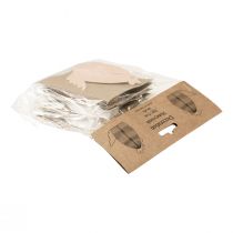 gjenstander Dekorativ kyllinghane honeycomb papir hvit oransje 7,5×4,5×8cm 6 stk.