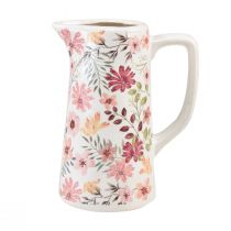 gjenstander Dekorativ kanne blomster keramikkvase keramikk vintage 19,5cm
