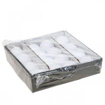 gjenstander Hvite kulelys, borddekorasjon av høy kvalitet, stemningsfull belysning til bryllup, advent, Ø60 mm, sett med 16