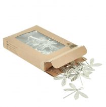 gjenstander Dekorative øyenstikkere til oppheng av sommerpynt sølv 5×4cm 36 stk