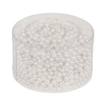 gjenstander Dekorperler for å tre håndverksperler hvite 6mm 300g