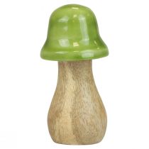 gjenstander Dekorative sopp tresopp lysegrønn blank H6/8/10cm sett med 3