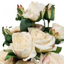 Deco Roses Krem Kunstige Roser Silkeblomster 50cm 3stk