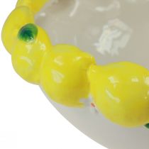gjenstander Dekorativ skål sitronfruktskål keramikk Ø30cm