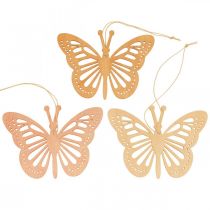 gjenstander Deco sommerfugler deco henger oransje/rosa/gul 12cm 12stk
