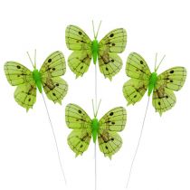 gjenstander Dekorative sommerfugler grønne 8cm 6stk