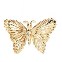 gjenstander Dekorative sommerfugler metall hengende dekorasjon gylden 5cm 30stk