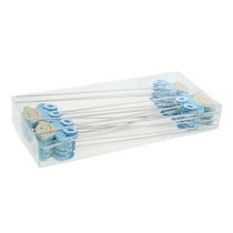 gjenstander Dekorplugg babyblå 5cm L25cm 20 stk