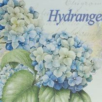 gjenstander Dekorativt brett hortensia plastbrett hvitt 39×27,5cm