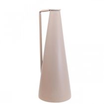 gjenstander Dekorativ vase dekorative kanne i metall rosa konisk 15x14,5x38cm
