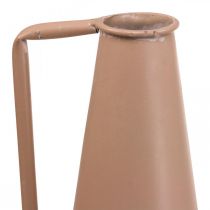Dekorativ vase metallhåndtak gulvvase laks 20x19x48cm