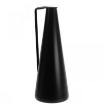 Dekorativ vase metallhåndtak gulvvase svart 20x19x48cm