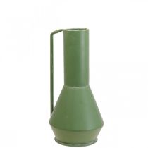 Dekorativ vase metall grønt håndtak dekorativ kanne 14cm H28,5cm