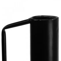 Dekorativ vase metall sort håndtak dekorativ kanne 14cm H28,5cm