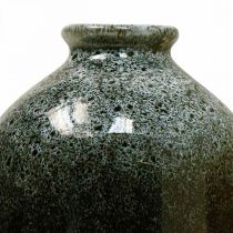 Dekorvaser, keramikkvaser sett runde H9,5cm Ø8cm 3stk