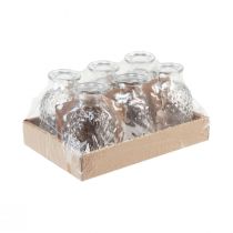 gjenstander Dekorvaser miniglass klar retro diamant Ø5,5cm H9cm 6 stk