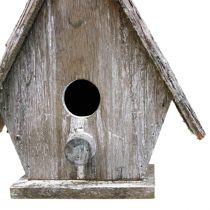 Dekorativt fuglehus for oppheng av Birdhouse Deco Grey H22cm
