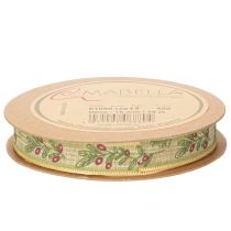 gjenstander Gavebånd olivengren med elegante grener og oliven 1,5 cm 15 m