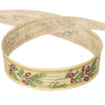 gjenstander Gavebånd olivengren med elegante grener og oliven 1,5 cm 15 m
