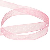 gjenstander Gavebånd med stilig prikkete mønster for festlig innpakning, 1,5 cm bredt, 20 m langt