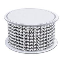 gjenstander Dekorbånd med gateeffekt sølv 40mm 2m