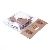 gjenstander Dekorative figurer honeycomb papir kyllinger farget 7,5×4,5×8cm 6stk