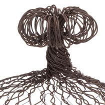 gjenstander Dekorativ metallklokke, klatrehjelp, stålhette, brun, rustfarget, H50/41 cm Ø30/25 cm, sett med 2
