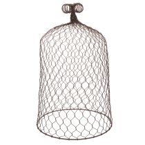 gjenstander Dekorativ metallklokke, klatrehjelp, stålhette, brun, rustfarget, H50/41 cm Ø30/25 cm, sett med 2