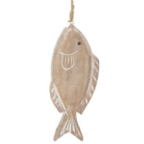 gjenstander Dekorativ fiskeoppheng i tre, 21 cm, 2 stk.