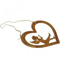 gjenstander Deco henger metall patina deco hjerteengel Ø15cm 6stk