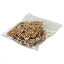 gjenstander Deco henger tre gingko deco gingko blad gull 5x6,5cm 12 stk