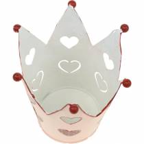 gjenstander Dekorativ krone, metalllykt, planter til Valentinsdag, metalldekorasjon med hjerte