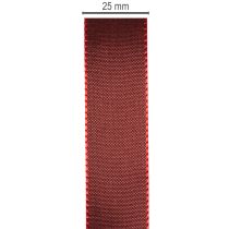gjenstander Gavebånd, elegant og skinnende taftbånd til festlige anledninger, 25 mm bredt, 50 m langt